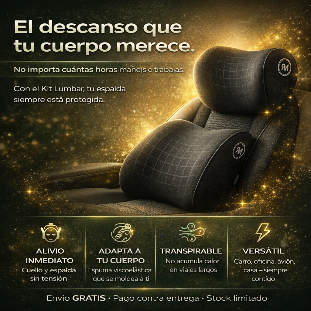 Kit Lumbar & Cuello Para el Carro — Maneja horas sin dolor 🚗