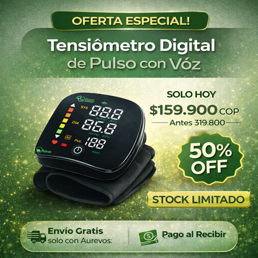 TENSIÓMETRO DE MUÑECA AUTOMÁTICO CON VOZ | MIDE EN SEGUNDOS | HOY 50% OFF 🔥