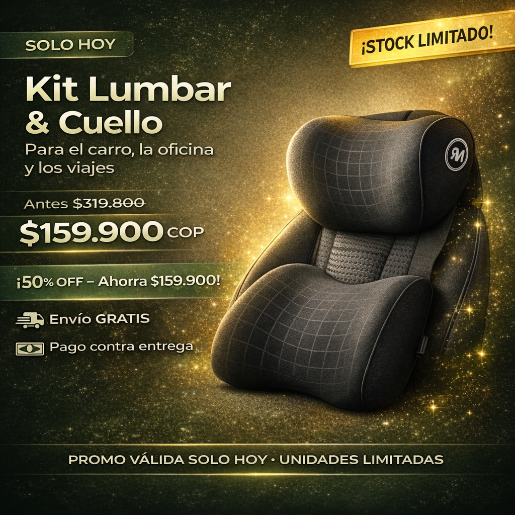 Kit Lumbar & Cuello Para el Carro — Maneja horas sin dolor 🚗