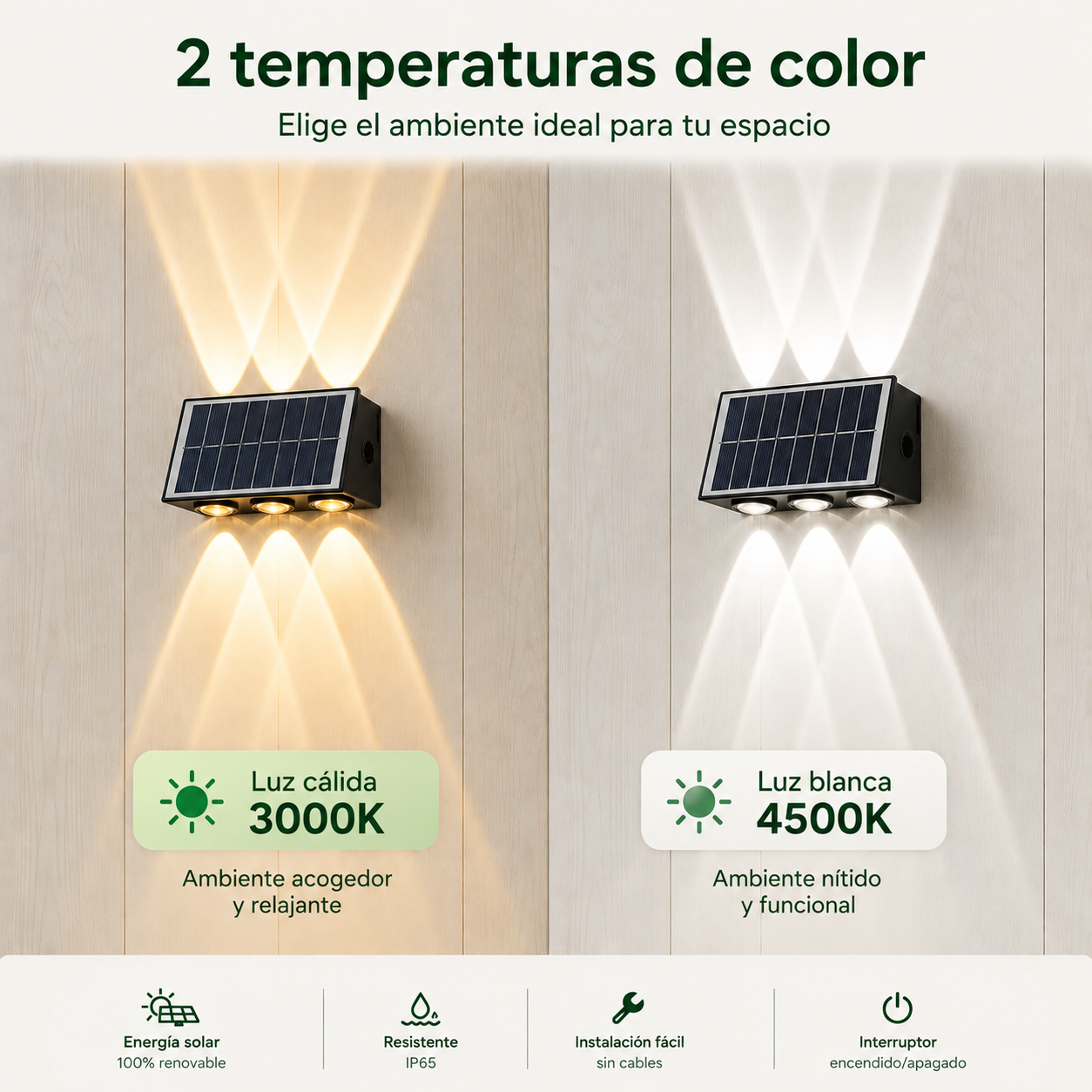 Lámpara Solar Exterior PRO