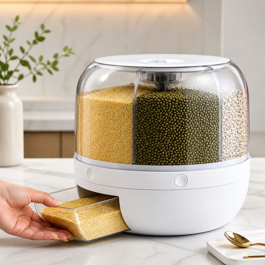 Dispensador organizador de granos 6 en 1