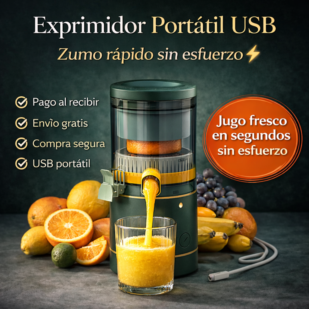 🍊 JuiceGo Exprimidor Portátil USB + Zumo Rápido y Sin Esfuerzo ⚡