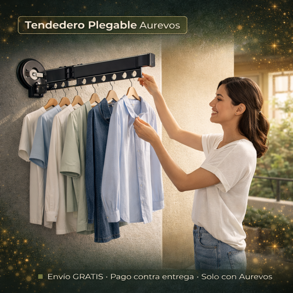 TENDEDERO RETRÁCTIL DE ALUMINIO — SECA MÁS ROPA SIN OCUPAR ESPACIO 🔥